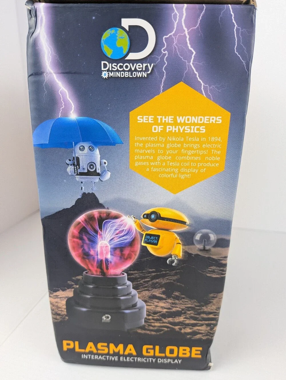 Discovery #Mindblown Plasma Globe Interactive STEM Toy 14+ Opened Unused Cond